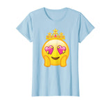Emoticon Queen Emoji Funny Princess Crown Heart Eyes T-Shirt T-Shirt