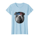 American Bulldog America Flag T shirt