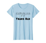 70 Years Old Algebra Equation Funny 70th Birthday Math Shirt