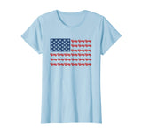 Funny America Flag Jeep Dog Flag Paw GiftT Shirt