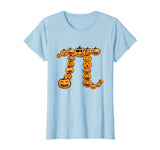 Pumpkin Pi Emojis Math Nerd Funny Halloween Teacher T-shirt