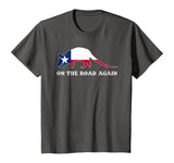 Funny Armadillo Shirt On the Road Again Texas Flag Gift