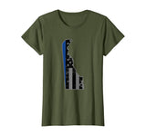 Delaware State Police Shirt Thin Blue Line Flag Shirt