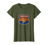 Arizona State Flag Highway Shield T-Shirt