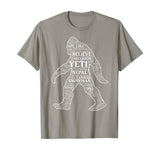 Bigfoot Yeti Sasquatch Funny Word Cloud Gift T-Shirt