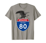 Nevada NV I-80 Highway Interstate Shield TShirt Tee