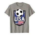 USA Soccer Ball T-Shirt | American Flag Football Tee