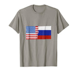 Russian American Half Russia Half America Flag Shirt