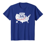Route 66 Sign Highlighted Highway on the Map of the USA T-Shirt