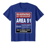 Alien T Shirt Area 51 Warning Sign Las Vegas NV Gift T-Shirt