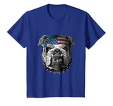 American Bulldog America Flag T shirt