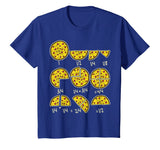 Pizza Salami Cheese Quick Math Fractions Math Teacher T-Shirt