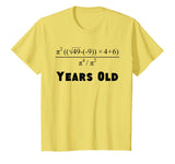 70 Years Old Algebra Equation Funny 70th Birthday Math Shirt