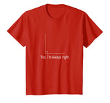 Funny Math T Shirt - Geometry Right Angle Joke T-Shirt Tee