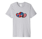 Norwegian American - Heart and National Flags