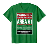Alien T Shirt Area 51 Warning Sign Las Vegas NV Gift T-Shirt
