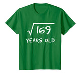 Square Root of 169 13th Birthday 13 Years Old Gift Math T-Shirt