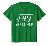 Square Root of 49 7th Birthday 7 Years Old Math T-Shirt T-Shirt