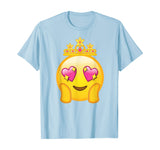 Emoticon Queen Emoji Funny Princess Crown Heart Eyes T-Shirt T-Shirt