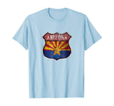 Arizona State Flag Highway Shield T-Shirt