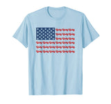 Funny America Flag Jeep Dog Flag Paw GiftT Shirt