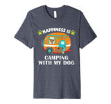 Camping with my Dog Camper Fishing Hunting Campfire Premium T-Shirt
