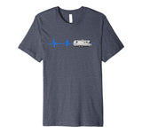 A Great Airstream t-shirt with a blue neon heartbeat!!