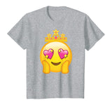 Emoticon Queen Emoji Funny Princess Crown Heart Eyes T-Shirt T-Shirt