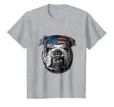 American Bulldog America Flag T shirt