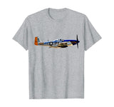 P-51 Mustang WWII Fighter Plane US Military Aviation History T-Shirt