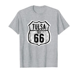 Tulsa Oklahoma Historic Route 66 Distressed Graphic T Shirt