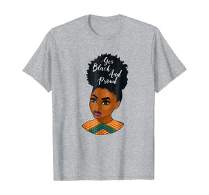 Yes Black and Proud | Black History Art Natural T-shirt