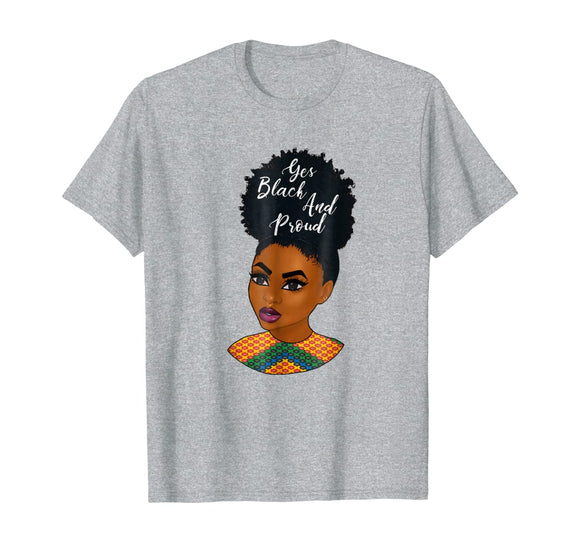 Yes Black and Proud | Black History Art Natural T-shirt