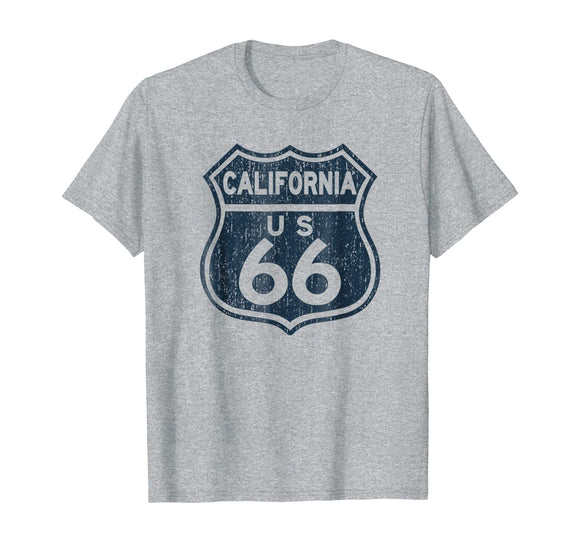 California Historic Route 66 Retro Distressed Graphic Shirt