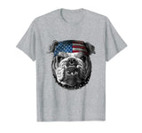 American Bulldog America Flag T shirt