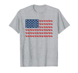 Funny America Flag Jeep Dog Flag Paw GiftT Shirt