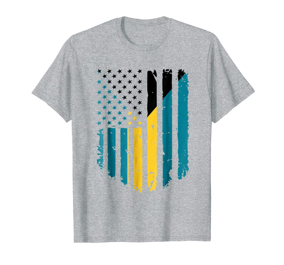 Vintage Bahamian American Flag T-shirt Bahamas America