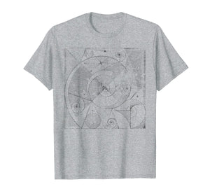 Fibonacci T Shirt - Distressed Print Sequence, Spiral, Math