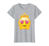 Emoticon Queen Emoji Funny Princess Crown Heart Eyes T-Shirt T-Shirt