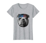 American Bulldog America Flag T shirt