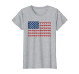 Funny America Flag Jeep Dog Flag Paw GiftT Shirt